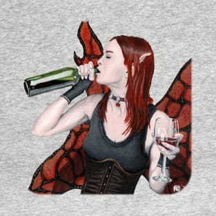 Faerie Folk Drinking Fantasy Image T-Shirt